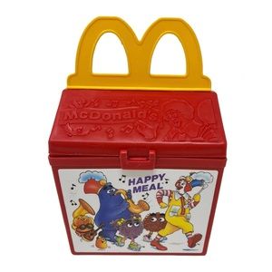 Vintage Fisher Price McDonalds Happy Meal Toy Hamburger Fries Apple Pie Flute